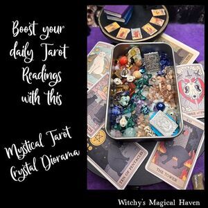 Mystical Crystal Tarot Spiritual Intuition Diorama Altar Tin